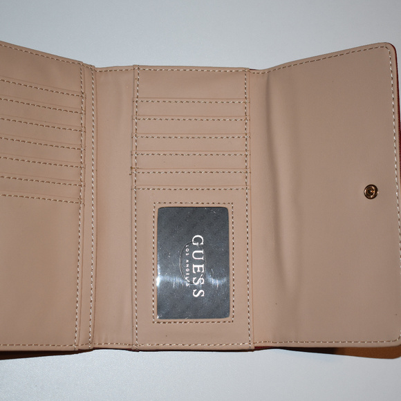 Guess Women's Wallet Red with Embossed Logo - Picture 3 of 4
